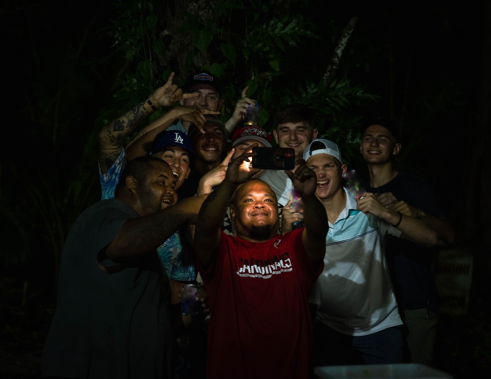 Peleliu locals welcome all MCED-Palau Marines and Sailors to the island