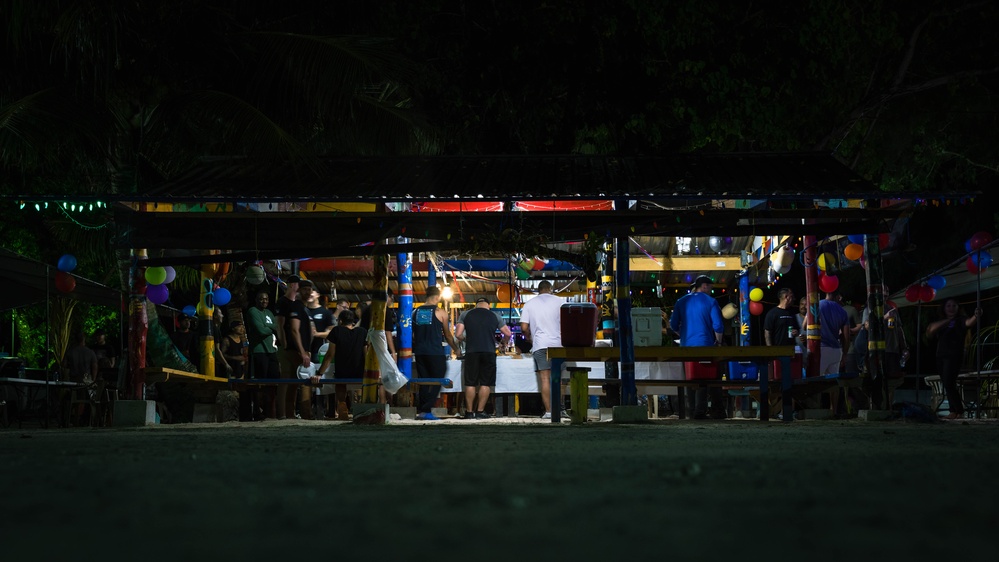 Peleliu locals welcome all MCED-Palau Marines and Sailors to the island