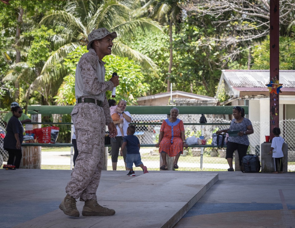 MCED Palau 23.1 - Marines celebrate Culture Day with the locals from Peleliu Elementary School