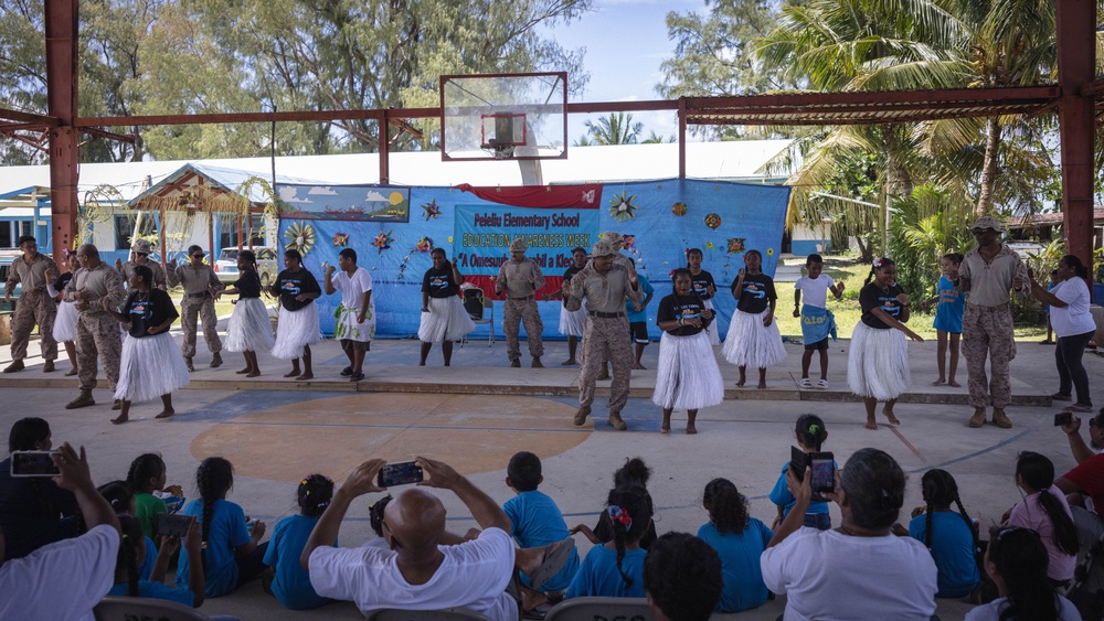 MCED Palau 23.1 - Marines celebrate Culture Day with the locals from Peleliu Elementary School