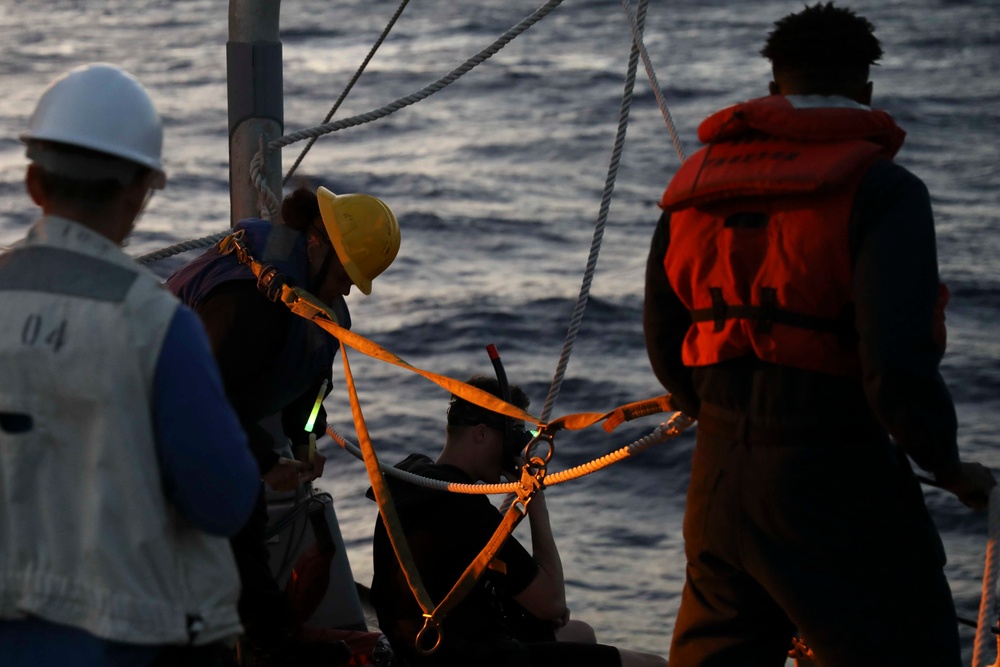 USS Truxtun Man Overboard Drill