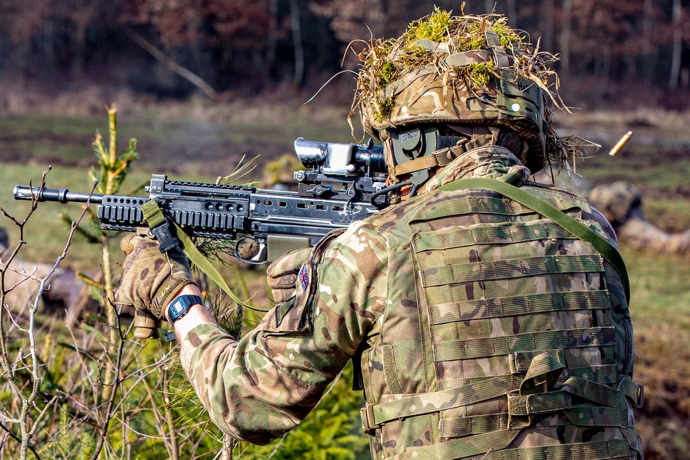 Royal Military Academy Sandhurst Officer Cadets train at Grafenwoehr Training Area