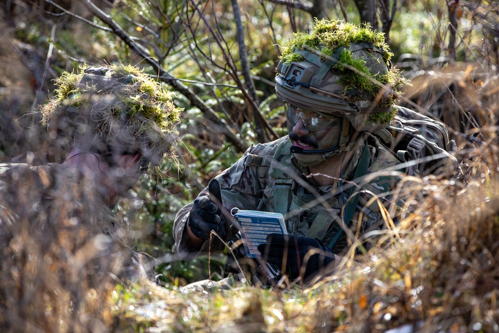 Royal Military Academy Sandhurst Officer Cadets train at Grafenwoehr Training Area