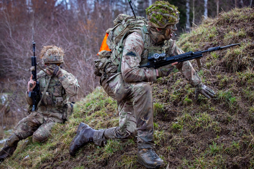 Royal Military Academy Sandhurst Officer Cadets train at Grafenwoehr Training Area