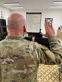 Like Father Like Daughter: Army Major Swears his Daughter into the U.S. Army From Europe