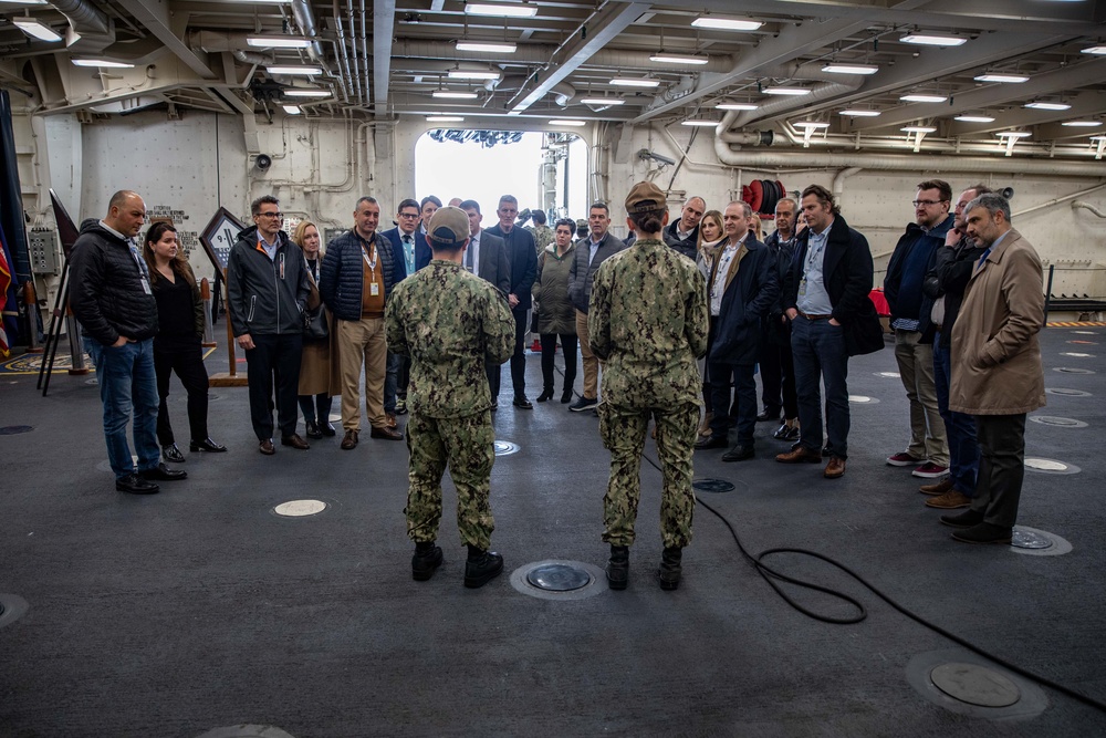 NATO Executive Development Program Group tours USS Arlington