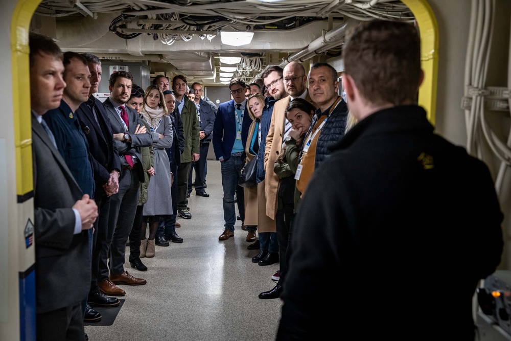 NATO Executive Development Program Group tours USS Arlington