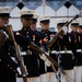 Marines of the Battle Color Detachment, Marine Barracks Washington, continue the west coast tour performing for students at Whitworth University, Spokane Washington.