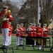 Marines of the Battle Color Detachment, Marine Barracks Washington, perform for students at Chief Sealth International High School, Seattle Washington.