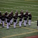 Marines of the Battle Color Detachment, Marine Barracks Washington, perform for students at Chief Sealth International High School, Seattle Washington.