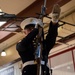 Marines of the Silent Drill Platoon, Marine Barracks Washington, performed for students at Silas High School in Tacoma, Washington.