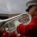 Marines with “The Commandant’s Own,” U.S. Marine Drum &amp; Bugle Corps, Marine Barracks Washington, perform during a Washington State Huskies baseball game, at Washington State University, Seattle Washington.