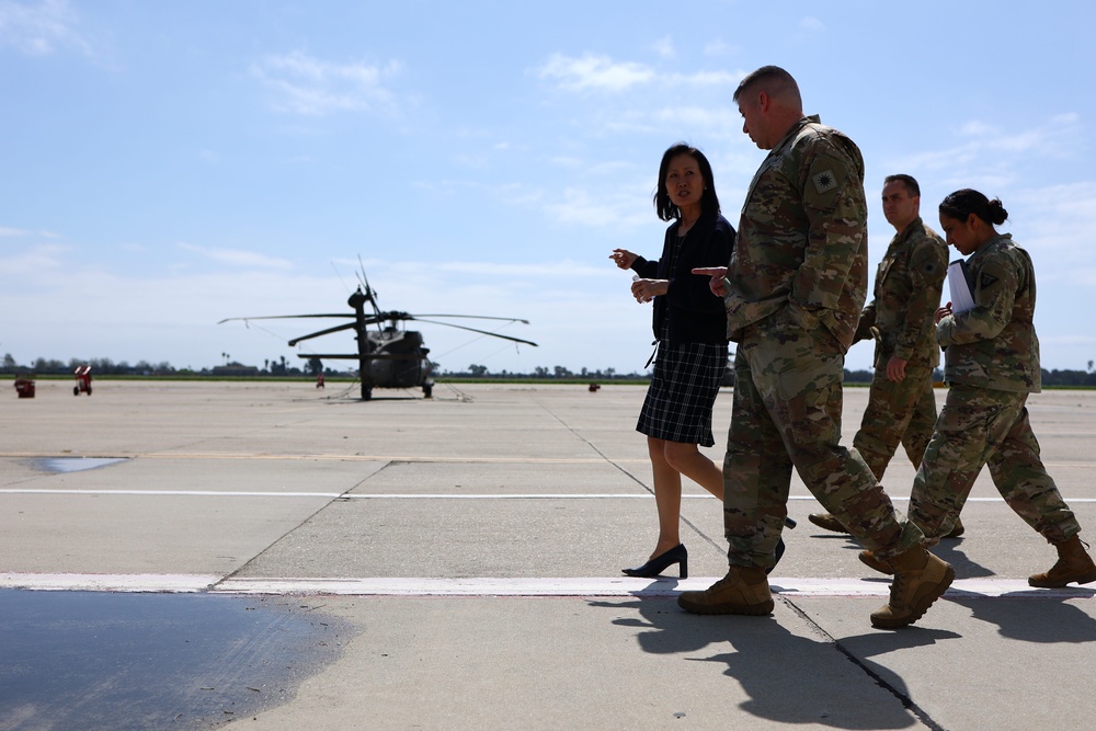 Rep. Michelle Steel visits Los Alamitos Army Airfield