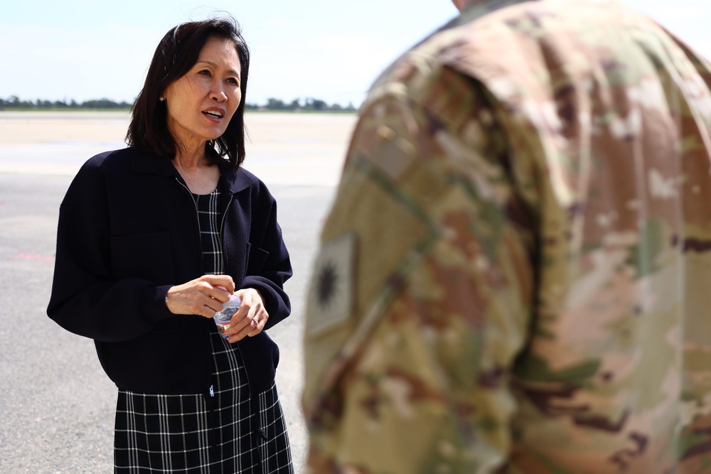 Rep. Michelle Steel visits Los Alamitos Army Airfield