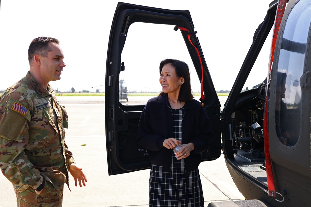 Rep. Michelle Steel visits Los Alamitos Army Airfield