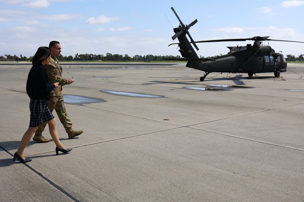 Rep. Michelle Steel visits Los Alamitos Army Airfield