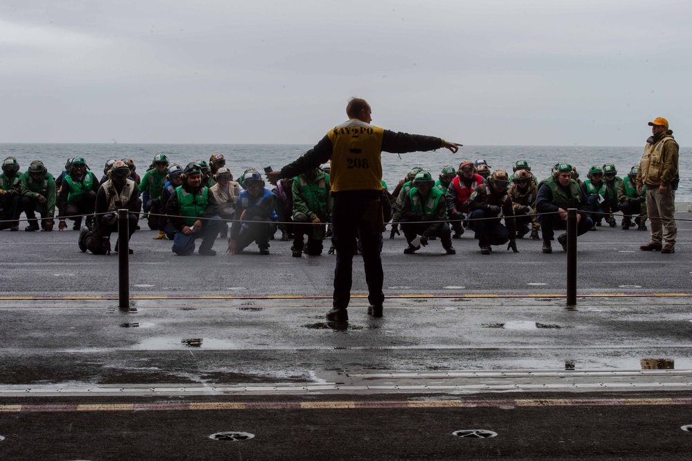 USS Carl Vinson (CVN 70) Conducts a Mass Casualty Drill