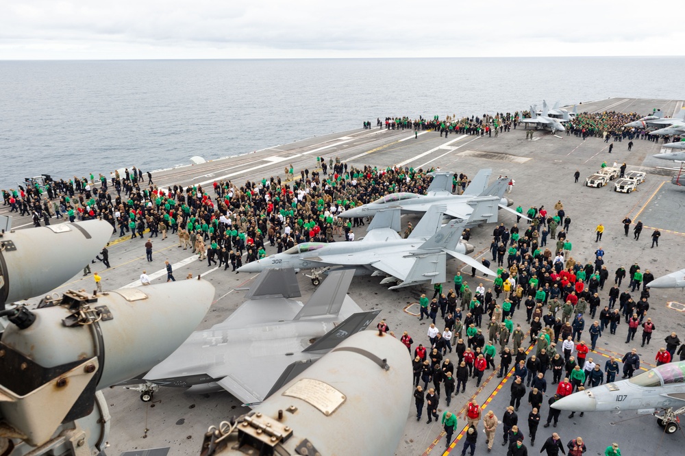 USS Carl Vinson (CVN70) Sailors Participate in the Largest FOD Walk Down