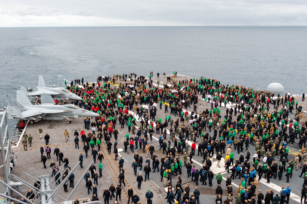 USS Carl Vinson (CVN 70) Sailors Participate in a FOD Walk down