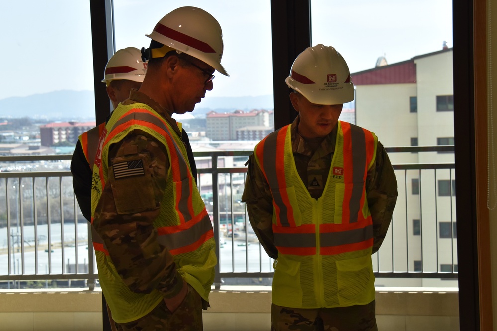 Engineers tour Army family housing construction at Camp Humphreys in Korea