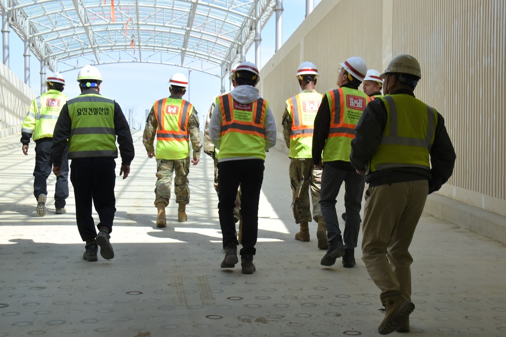 Army engineers tour family housing construction at Camp Humphreys in Korea