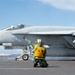 USS Carl Vinson (CVN 70) Commanding Officer Pilots an F/A-18E Super Hornet