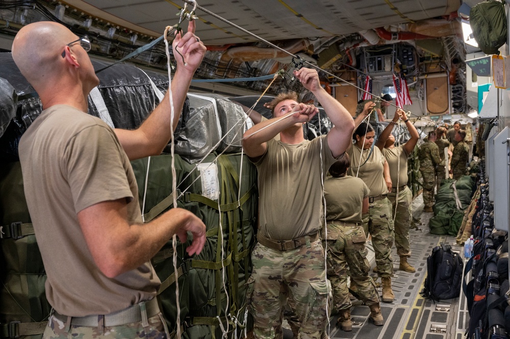 Air Force, Army airdrop supplies in CENTCOM AOR