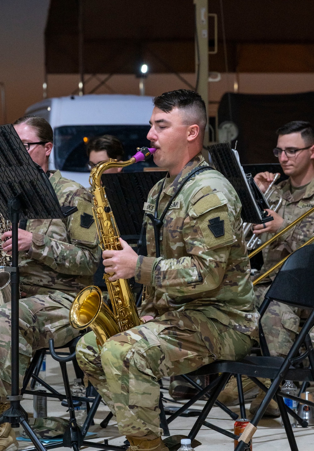 The U.S. Army 28th ID Band perform for Team PSAB