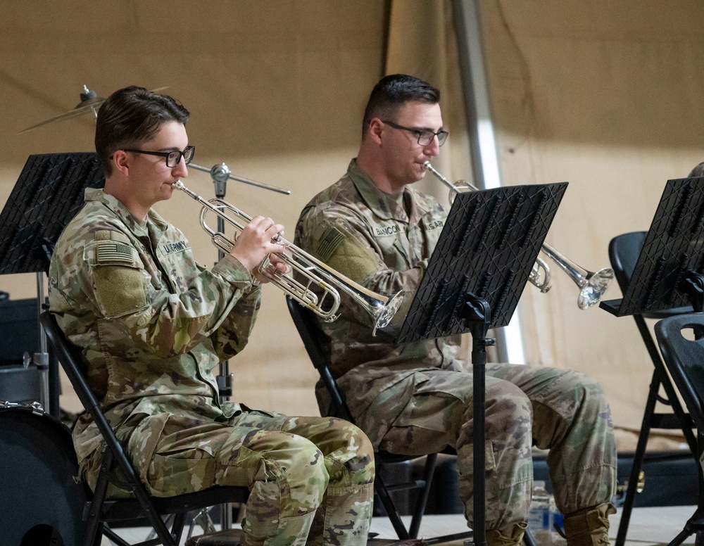 The U.S. Army 28th ID Band perform for Team PSAB