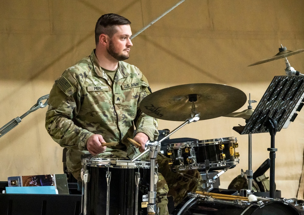 The U.S. Army 28th ID Band perform for Team PSAB