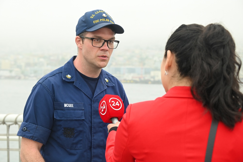 U.S. Coast Guard Cutter Polar Stars hosts media day in Valparaiso, Chile