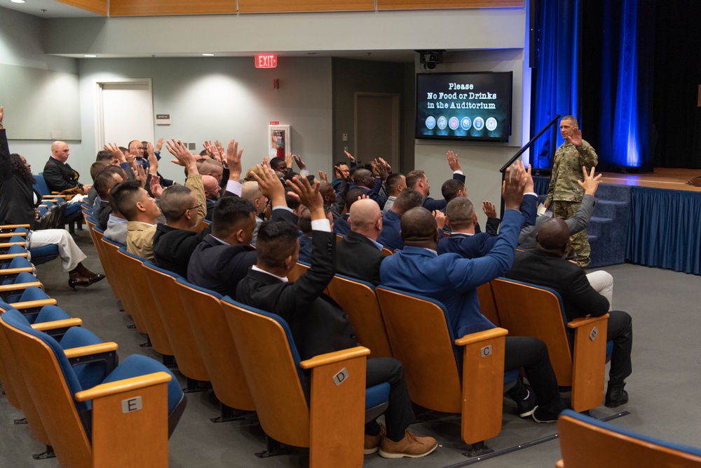 Sgt. Maj. of the Army Michael A. Grinston Meets with International Sergeant Majors