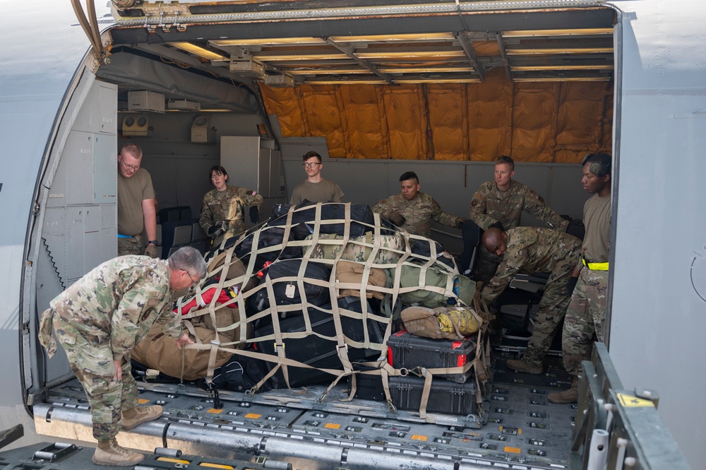 U.S. Airmen establish forward ACE location during Exercise Agile Spartan