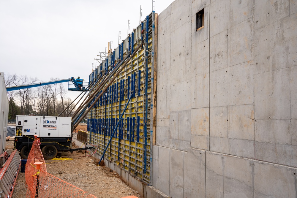 Construction continues at the site of the Louisville VA Medical Center March 8, 2023.