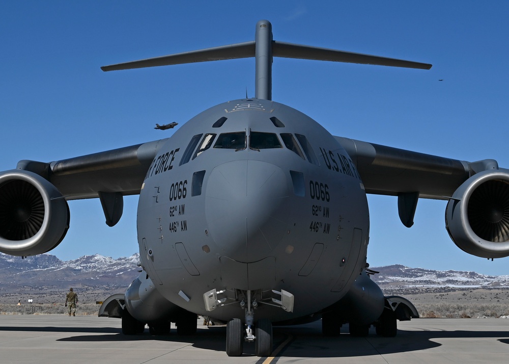 Furthering agility and lethality: McChord C-17s refuel, re-arm F-35s