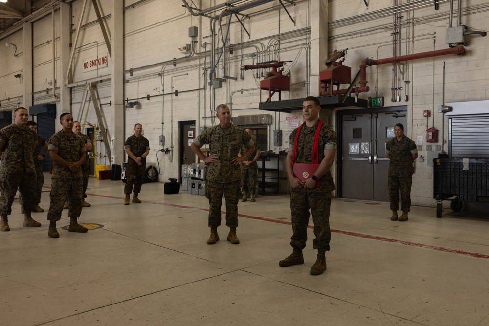 Marine Light Attack Helicopter Squadron 369 Marine Meritoriously Promoted on the Spot!