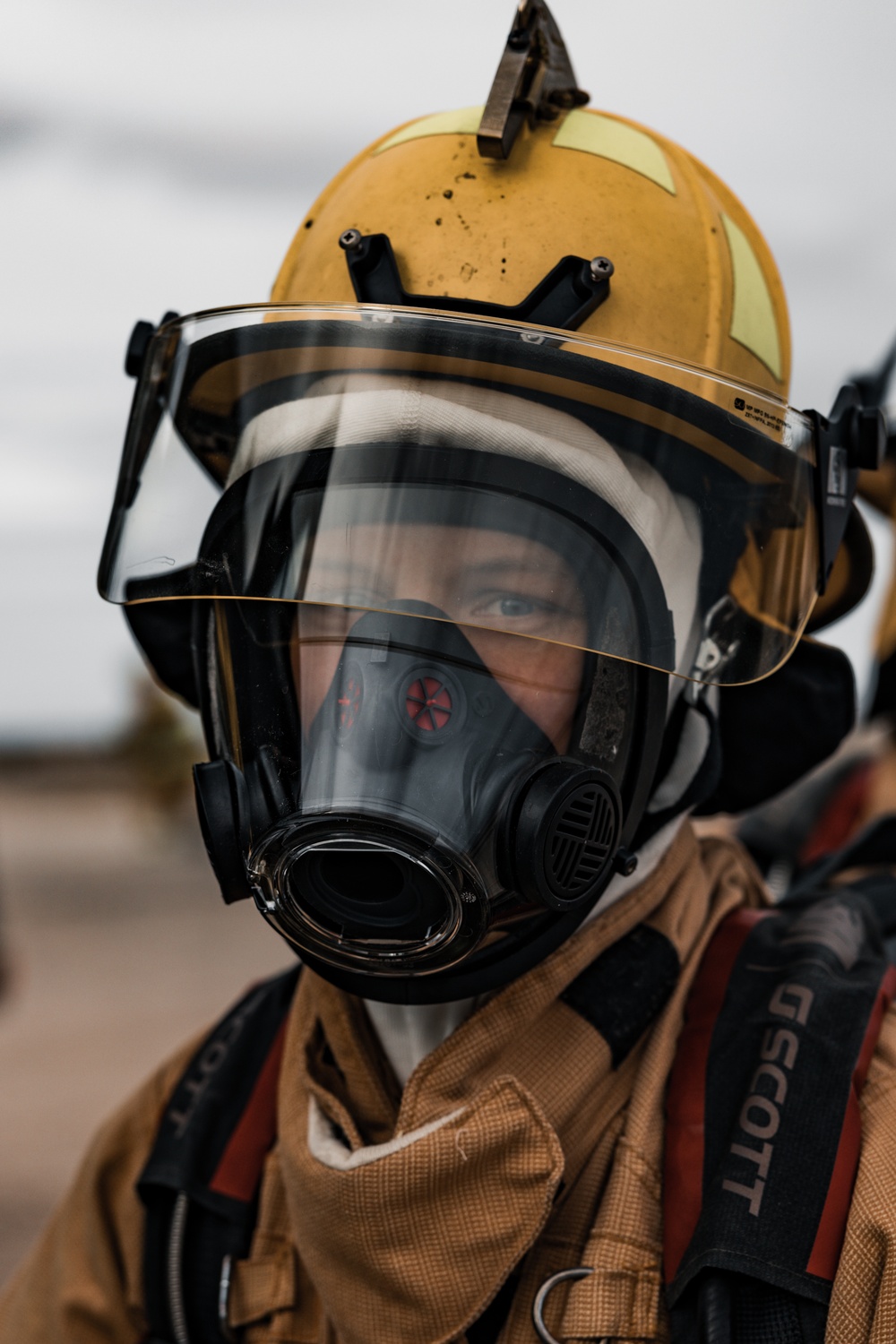 Aircraft rescue, firefighting Marines team up with MCAGCC Fire Department during a mass casualty drill