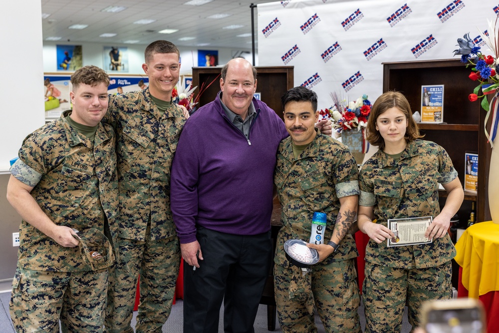 Brian Baumgartner visits Camp Pendleton