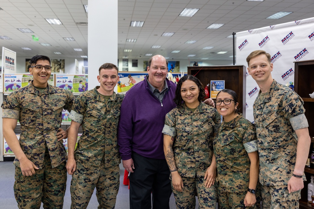 Brian Baumgartner visits Camp Pendleton