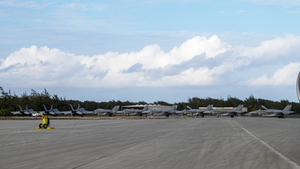 384th ARS Refuels Marine F/A-18 Hornets in Coronet across Pacific