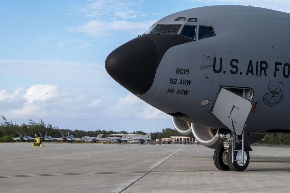 384th ARS Refuels Marine F/A-18 Hornets in Coronet across Pacific