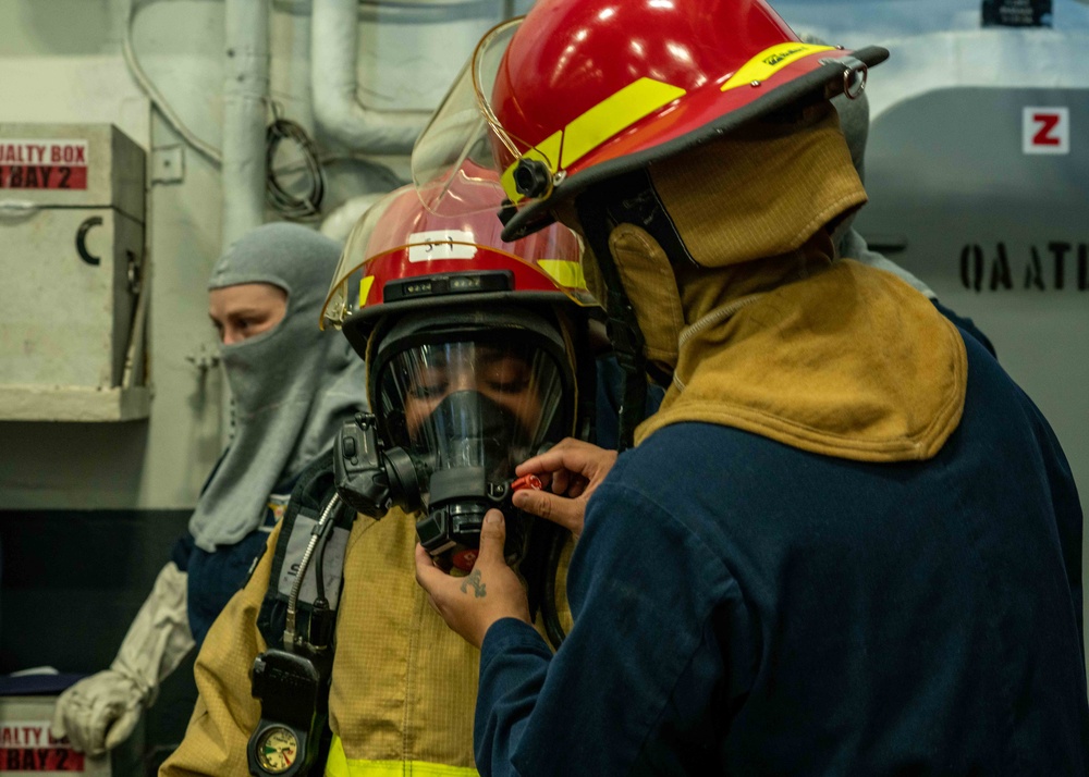 USS Carl Vinson (CVN 70) Conducts General Quarters Training