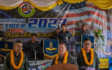 U.S. Air Force participates in civic action engagement alongside Royal Thai Air Force and Republic of Singapore Air Force during Exercise Cope Tiger 23