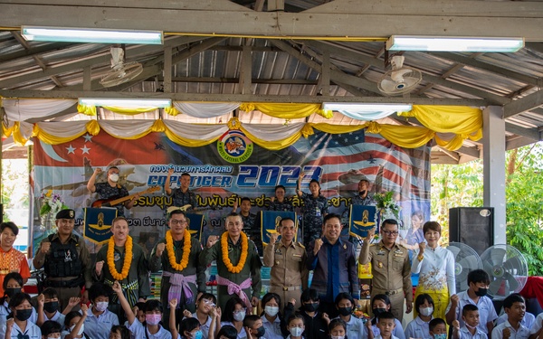 U.S. Air Force participates in civic action engagement alongside Royal Thai Air Force and Republic of Singapore Air Force during Exercise Cope Tiger 23
