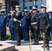 U.S. Coast Guard Polar Star crew render honors to the Heroes of the Battle of Iquique changing of the guard ceremony