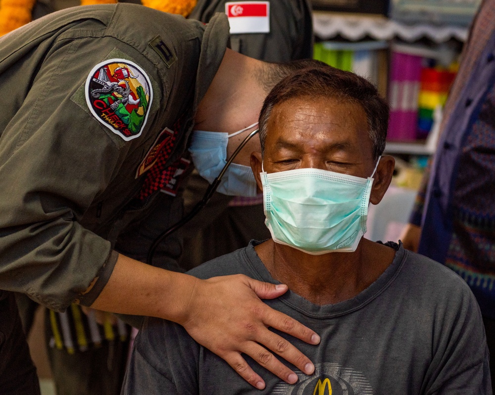 U.S. Air Force participates in civic action engagement alongside Royal Thai Air Force and Republic of Singapore Air Force during Exercise Cope Tiger 23