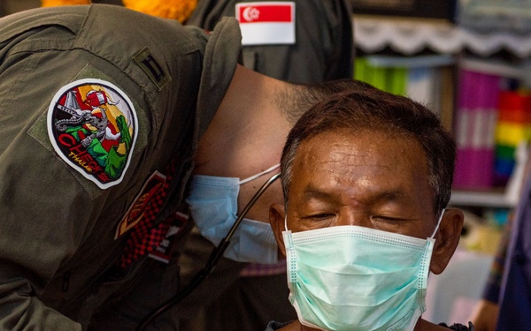 U.S. Air Force participates in civic action engagement alongside Royal Thai Air Force and Republic of Singapore Air Force during Exercise Cope Tiger 23