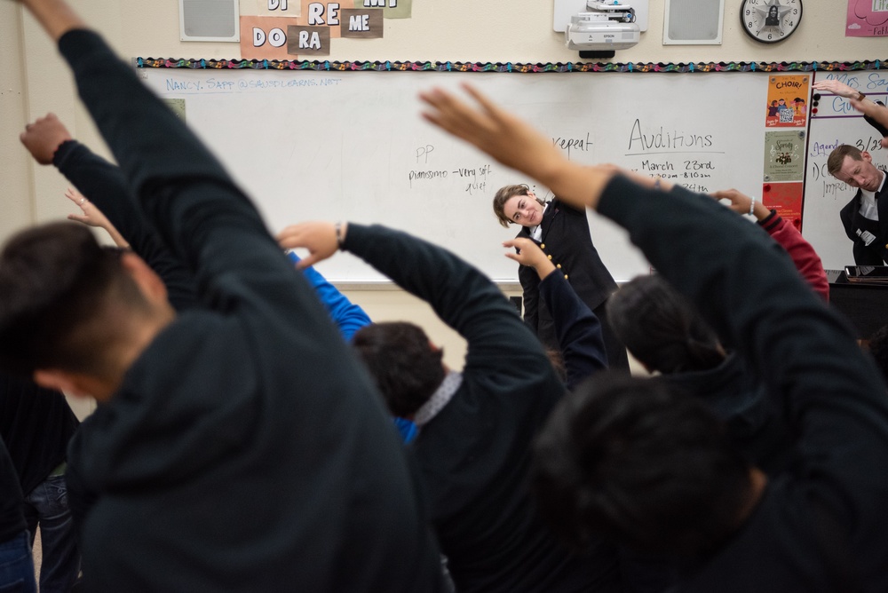 U.S. Navy Band Sea Chanters perform at Segerstrom High School