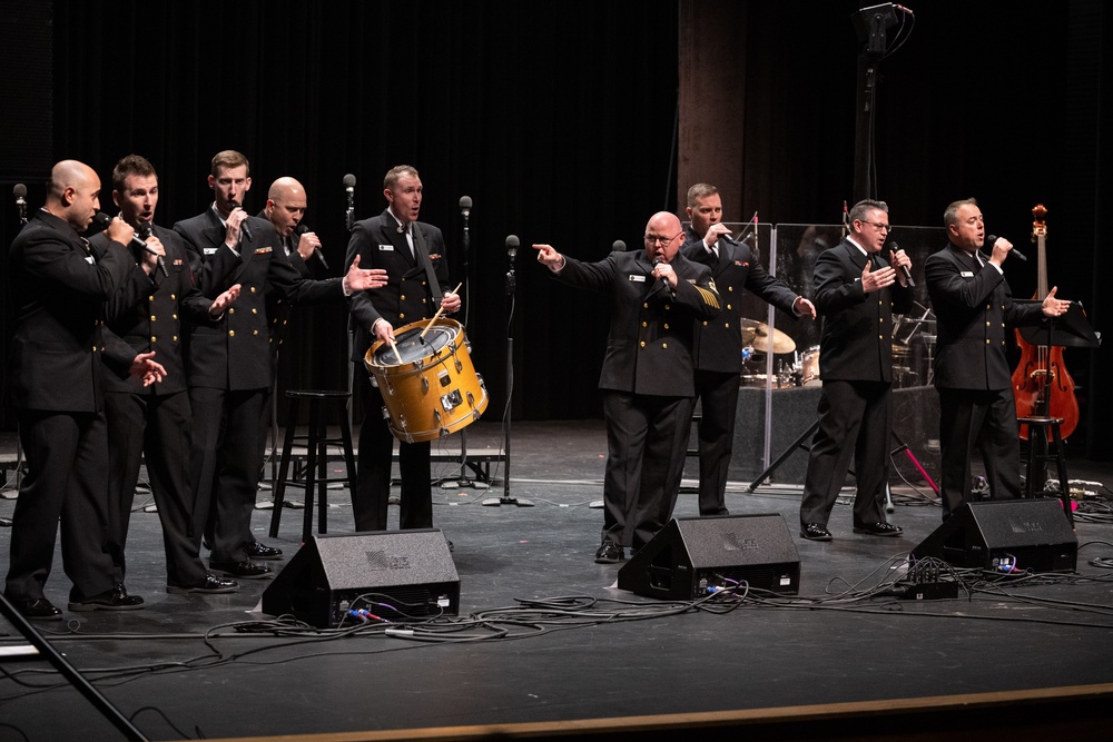 U.S. Navy Band Sea Chanters perform at Segerstrom High School