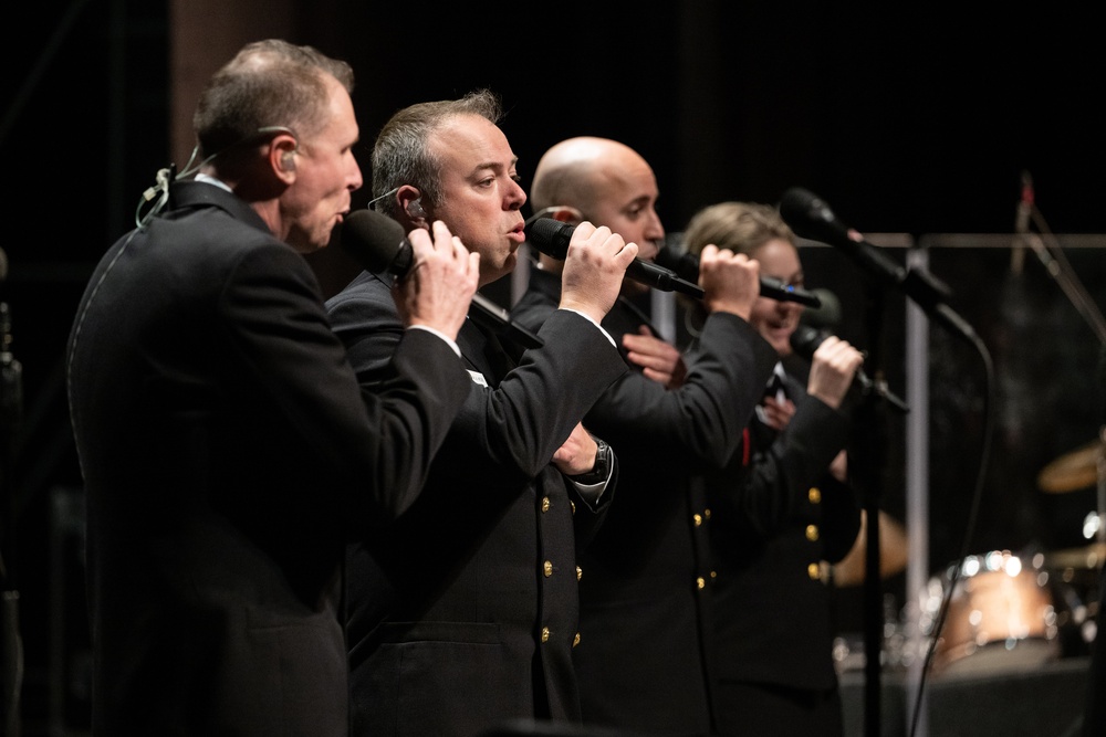 U.S. Navy Band Sea Chanters perform at Segerstrom High School